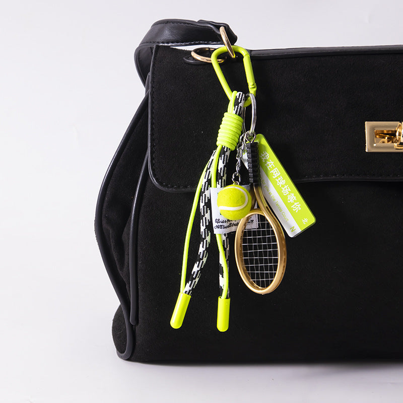 Wholesale Tennis Keychain Sports Series Bag Pendant Woven Rope